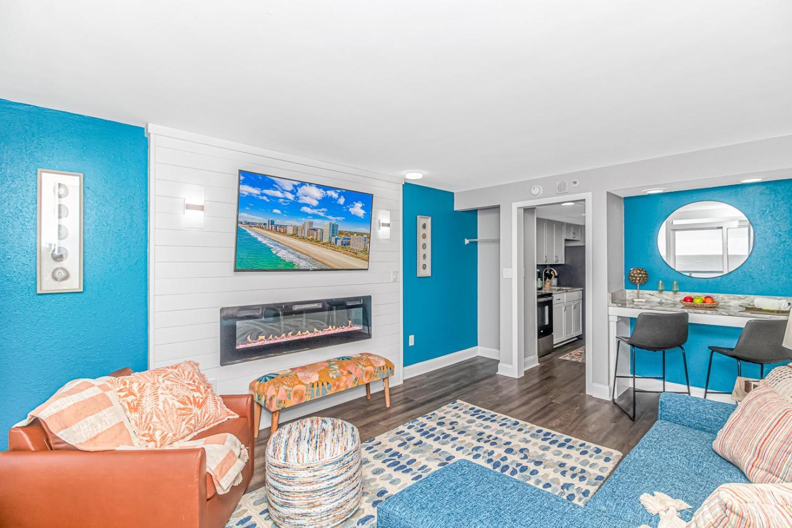Completely Renovated Oceanfront - King With Led Fireplace! Boardwalk 1034 * Myrtle Beach