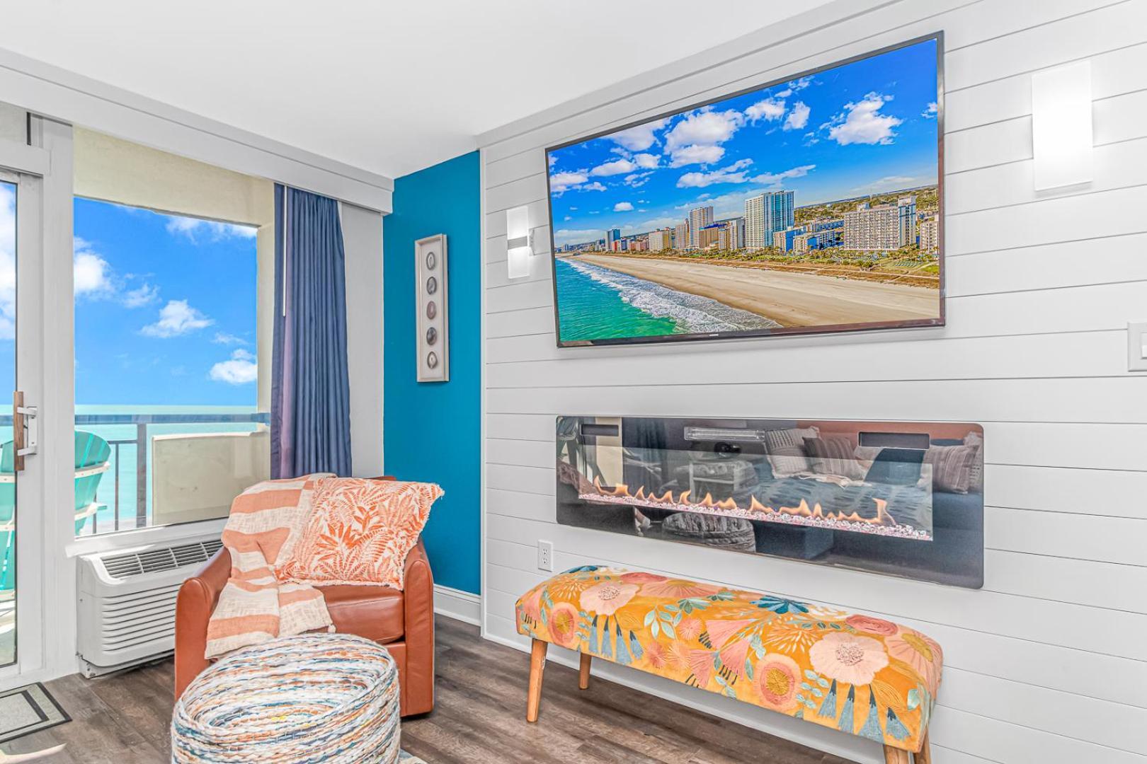 Completely Renovated Oceanfront - King With Led Fireplace! Boardwalk 1034 Holiday home