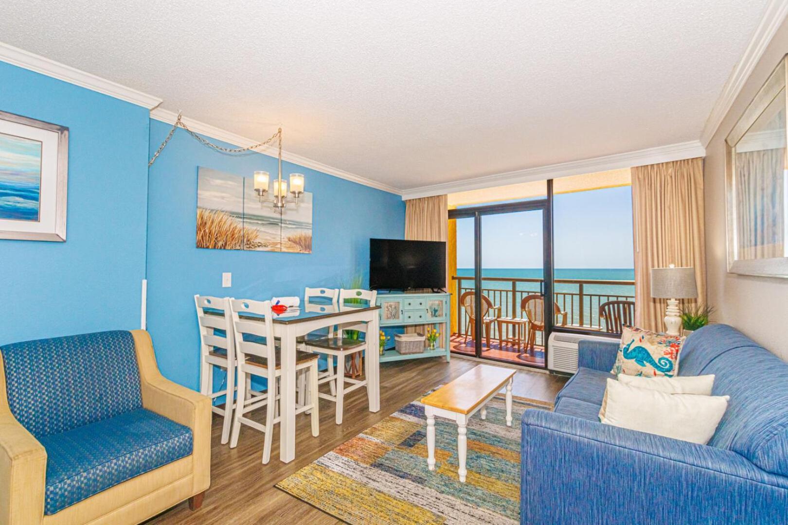 Oceanfront 1 Bedroom With Beautiful Decor And Accents Caravelle 1039 Sleeps 6 Guests Holiday home Myrtle Beach