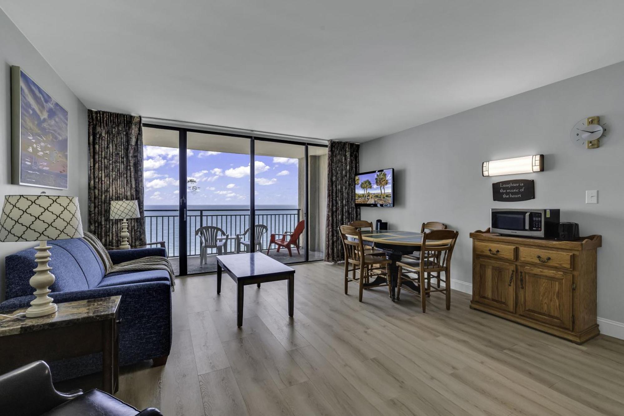 Scenic Views From The Balcony At Ocean Forest Plaza Apartment