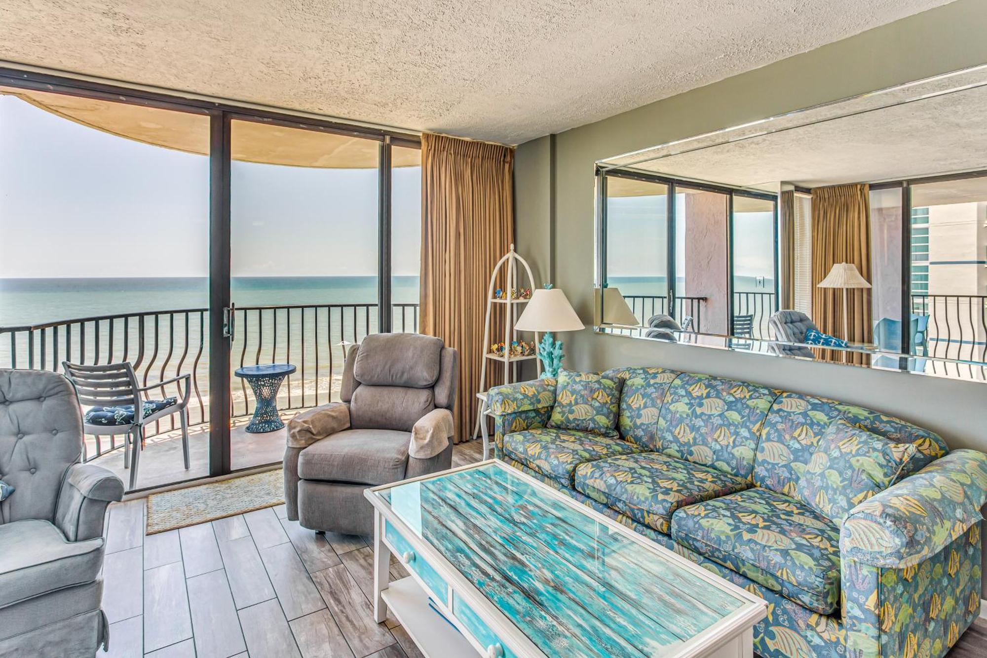 Myrtle Oceanfront With Covered Balcony!