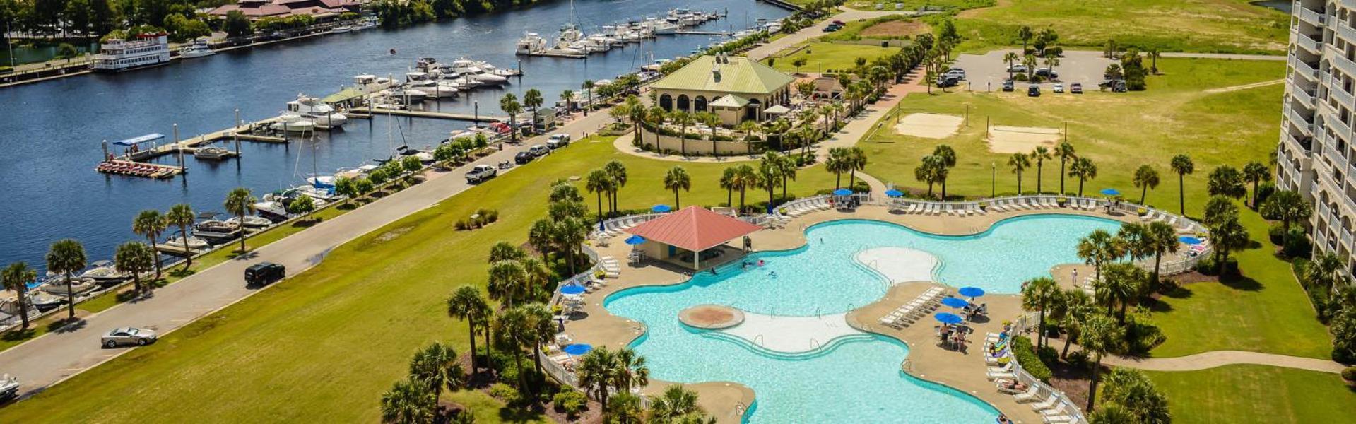 Waterway Suite! 1050sqft, Ground Floor, Huge Pool! * Myrtle Beach