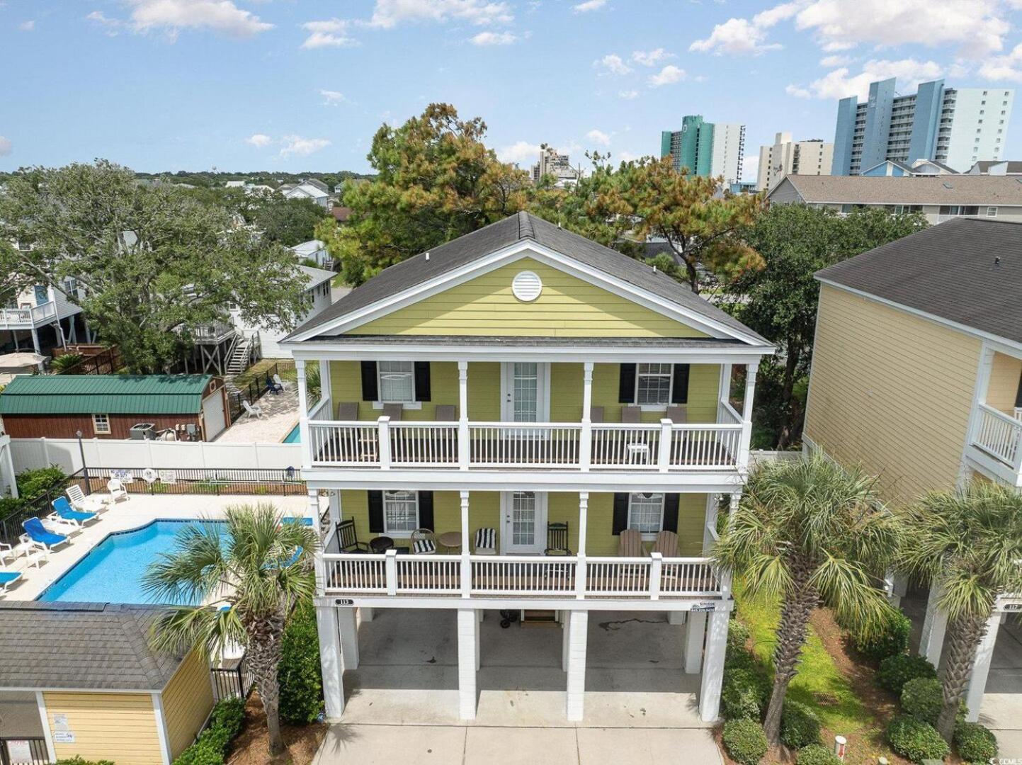 Captivating 4 Bedroom House With Double Balconies And A Community Pool-angler 3 Myrtle Beach