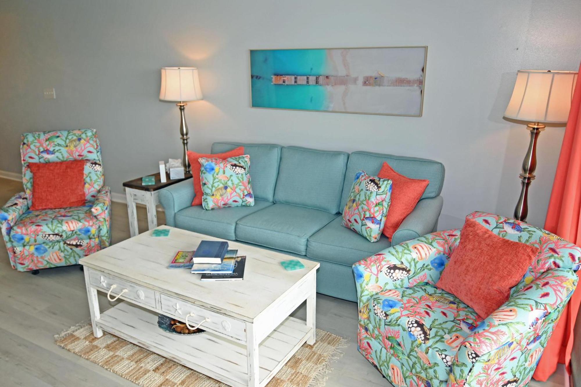 Ocsh105 Ocean Shores Oceanfront 3br/2b Condo, Private Balcony Myrtle Beach